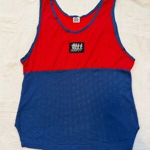 Vintage Frank Shorter Red and Blue Tank Top